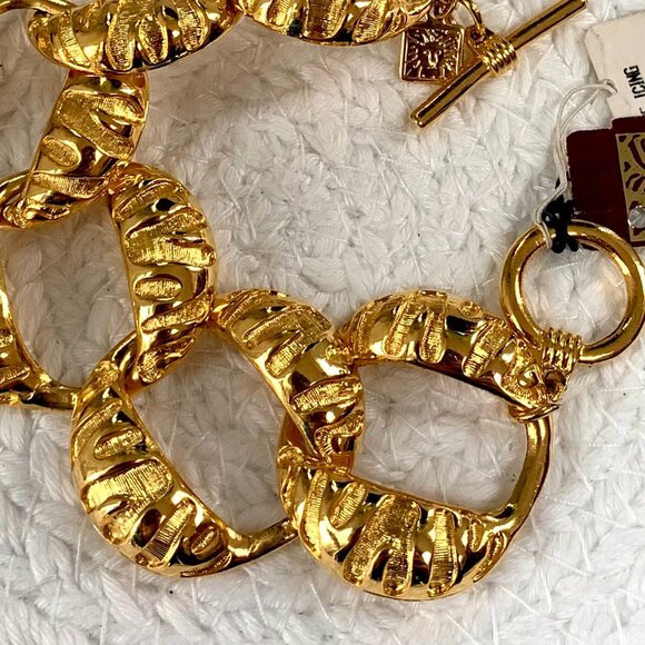 Vtg ANNE KLEIN Chunky Bracelet - Picture 2 of 11